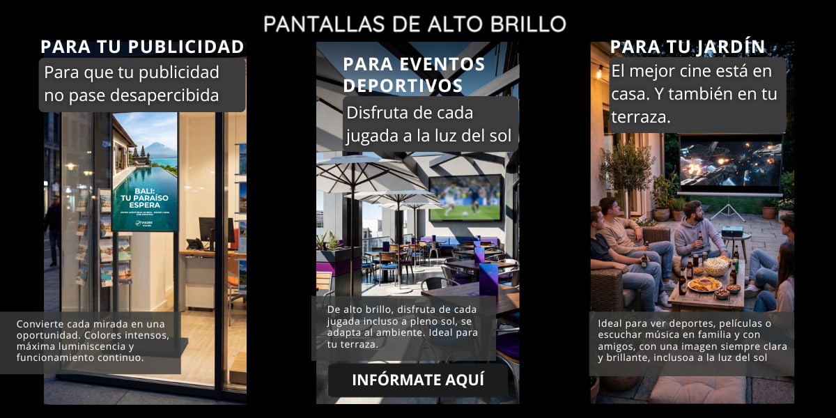 Pantallas de alto brillo para publicidad 